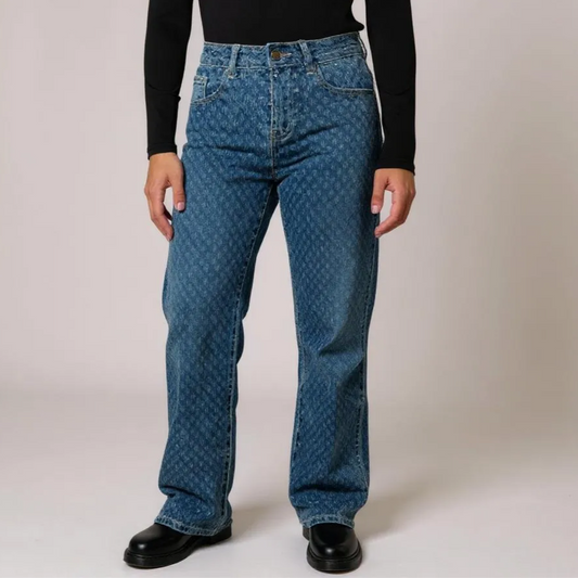 Moderne Wide Leg Damen-Jeans mit dezentem Print – entspannter Fit für Casual- und Alltags-Looks. Jetzt shoppen bei CasinoFashion in Winterthur.